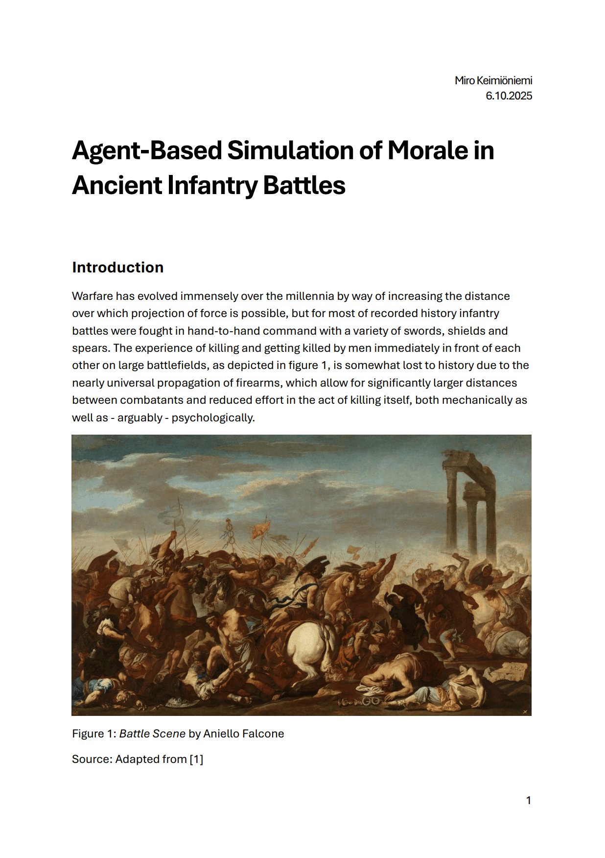 Agent-Based Simulation of Morale in Ancient Infantry Battles