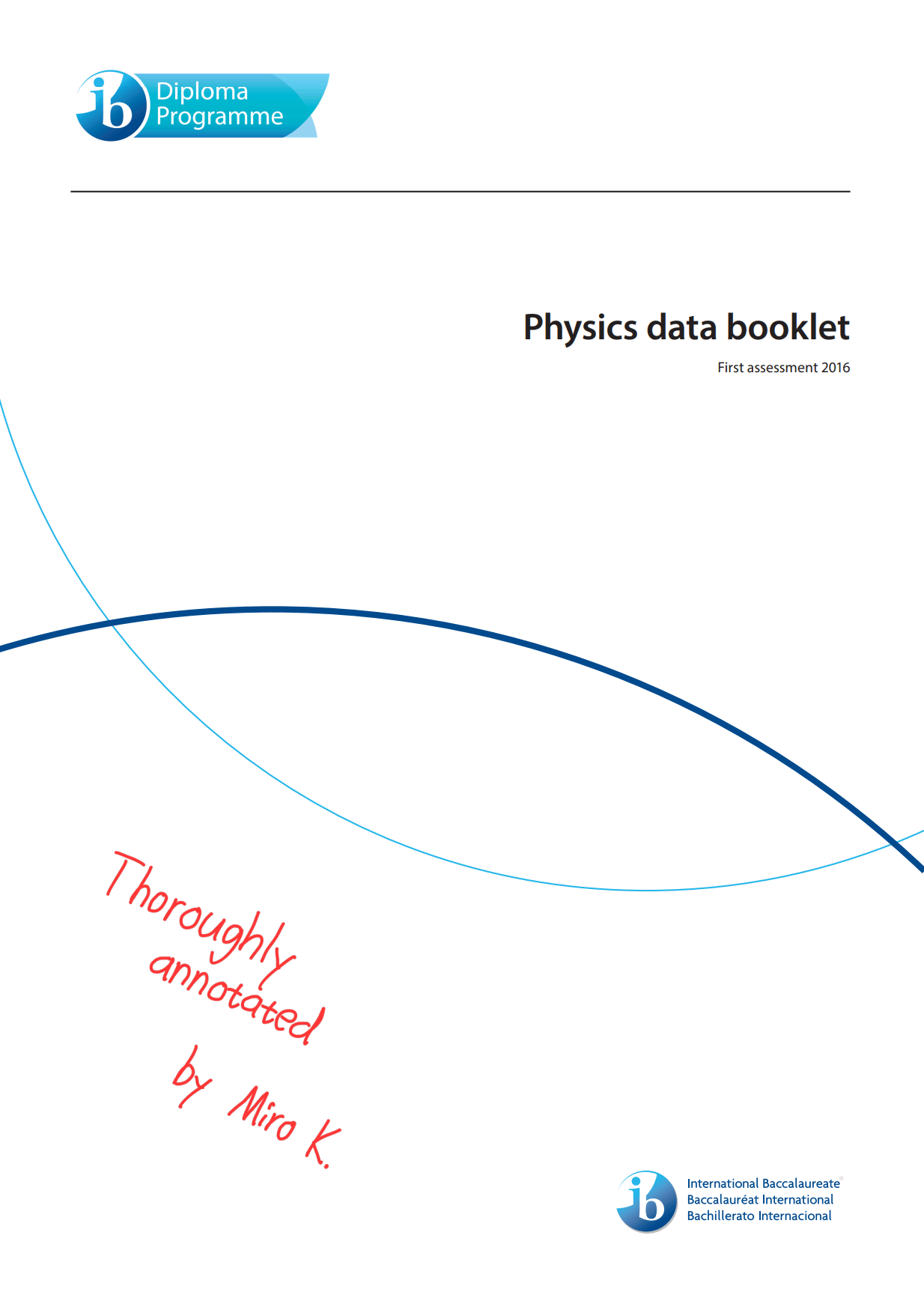 Annotated IB Physics Data Booklet