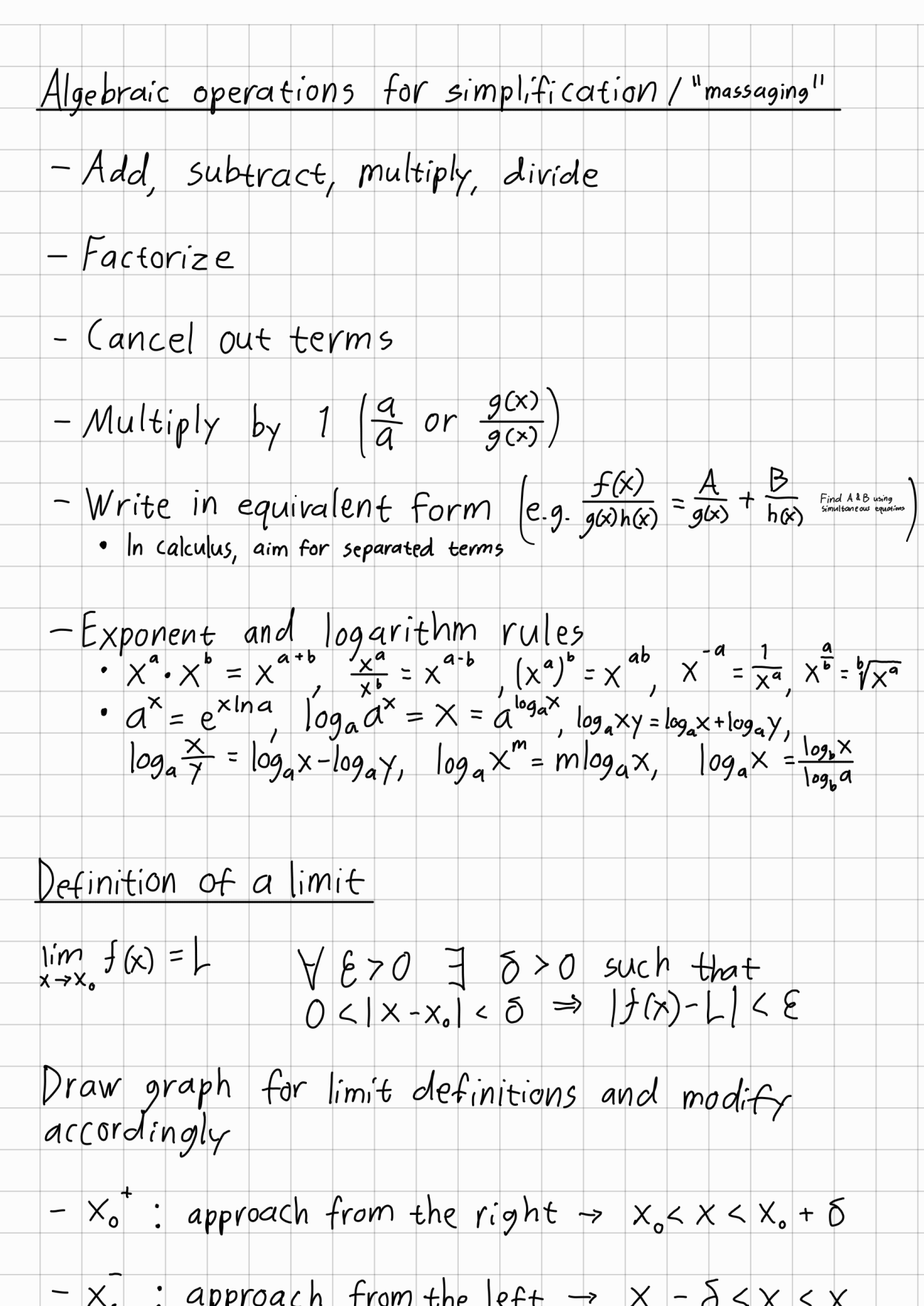 Calculus 1 Notes
