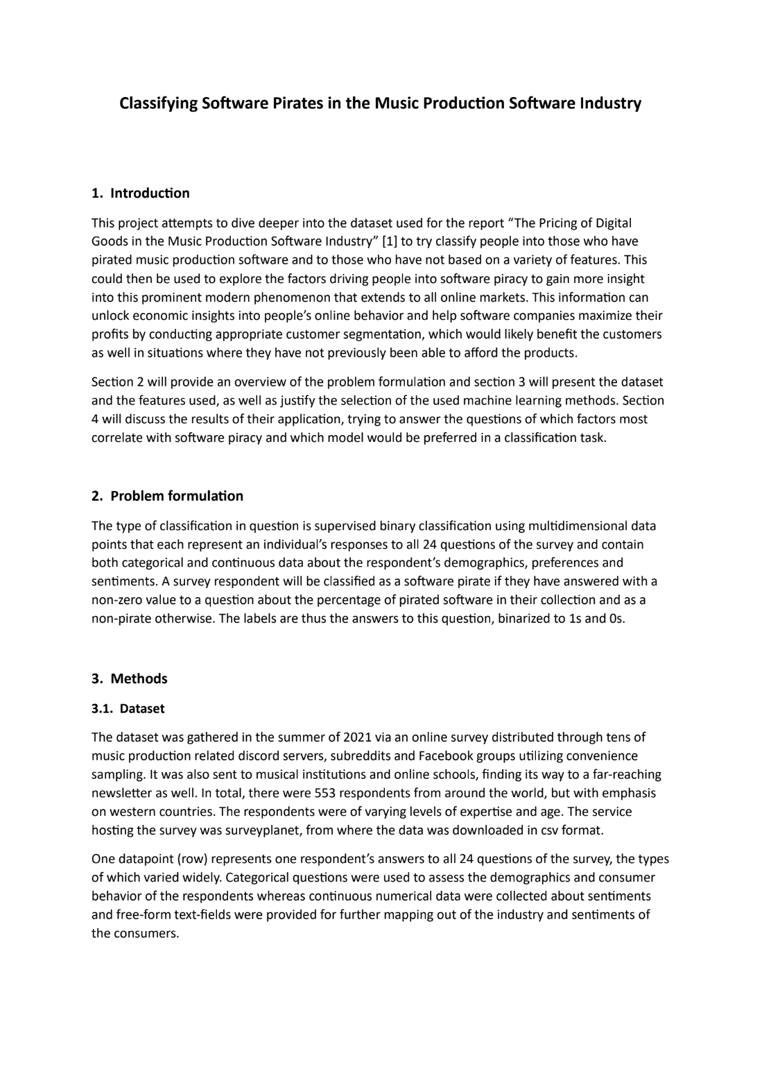 Classifying Software Pirates in the Music Production Software Industry